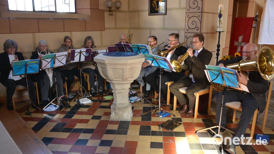 Der evangelische Posaunenchor gestaltete den Festgottesdienst. Bild: jr