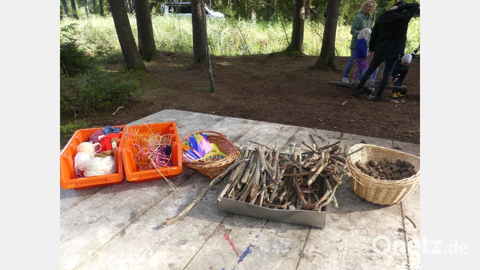 Bastelmaterial mit viel „Natur“. Bild: rn