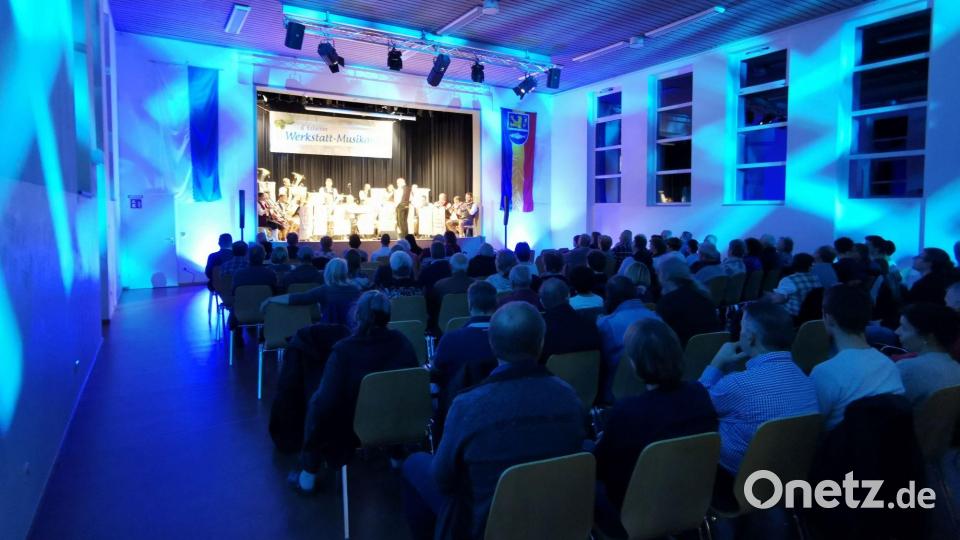 Die Werkstattmusikanten freuten sich über einen voll besetzten Saal. Bild: gz