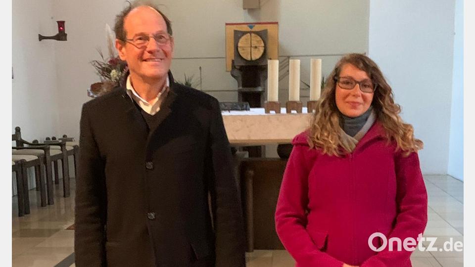 Organist Michael Pfeiffer und Anna Thiel. Bild: Norbert Leeb/exb