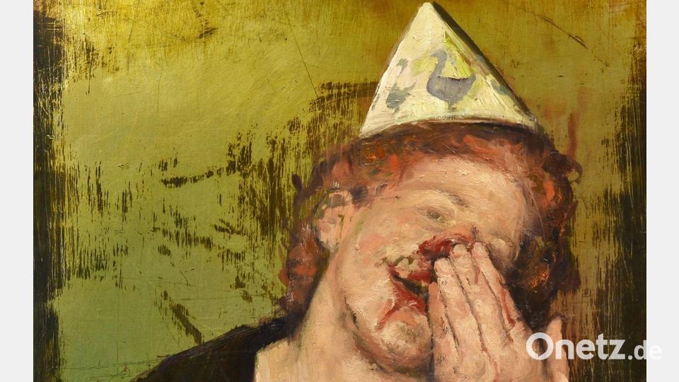 &quot;Jan Hus&quot; – eine Arbeit von Kai Klahre, Öl auf Alu 2018. Bild: Kai Klahre/exb