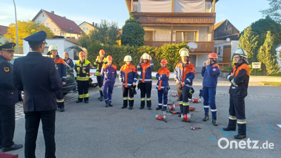 Die Nachwuchs-Feuerwehrler kommen in Oberwildenau zur Abnahme der Bayerische Jugendleistungsprüfung zusammen. Bild: KBM Carola Adam/exb
