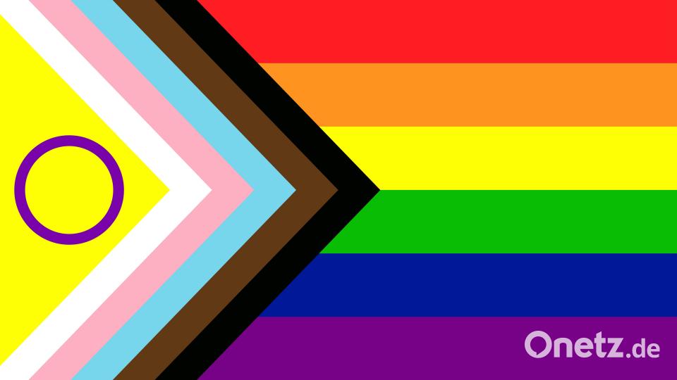 Die Progressive Pride Flagge. Bei dieser wird die originale Regenbogenflagge um einen Keil auf der linken Seite in den Farben der Trans-Pride-Flagge ergänzt. Zusätzlich wird ein brauner und ein schwarzer Streifen eingefügt, um Personen, die in der LGBTQIA*- Gruppe unterrepräsentiert sind, einzubinden. Der Keil selbst symbolisiert den Bedarf nach weiterer Entwicklung und mehr Inklusion. Bild: Vector Archive/Adobe Stock