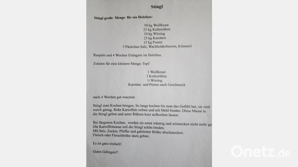 Stingl-Rezept Repro: Jochen Erhardt/exb