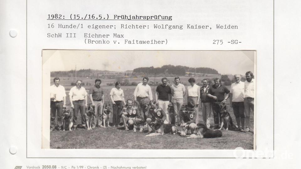 Einblick in das Vereinsarchiv: Frühjahresdprüfung 1982. Bild: ak