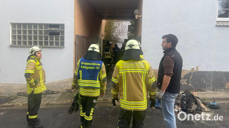 Auch dritter Bürgermeister Christian Hirsch eilte zur Brandstelle, um sich ein Bild vor Ort zu machen. Bild: lei