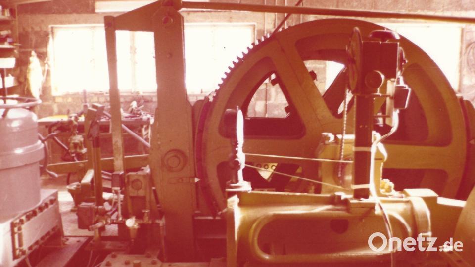 Die Maschine der Urangrube Höhenstein bei Poppenreuth (Landkreis Tirschenreuth). Die undatierte Aufnahme stammt aus 1977/78. Bild: Sammlung Ferdinand Wagner/exb