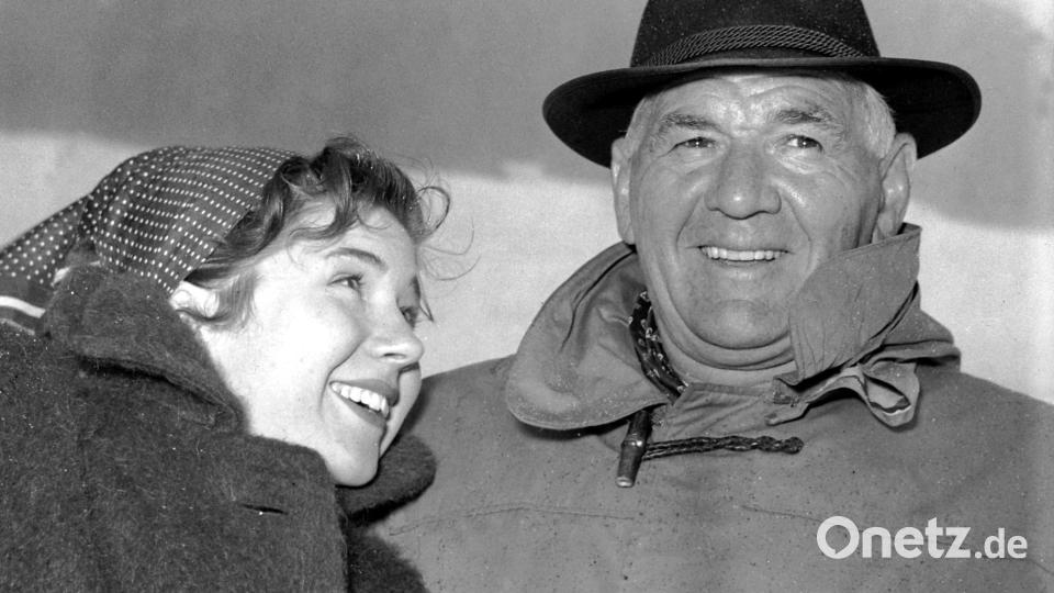Die österreichische Schauspielerin Christiane Hörbiger mit ihrem berühmten Vater Attila Hörbiger Bild: Gerhard Rauchwetter