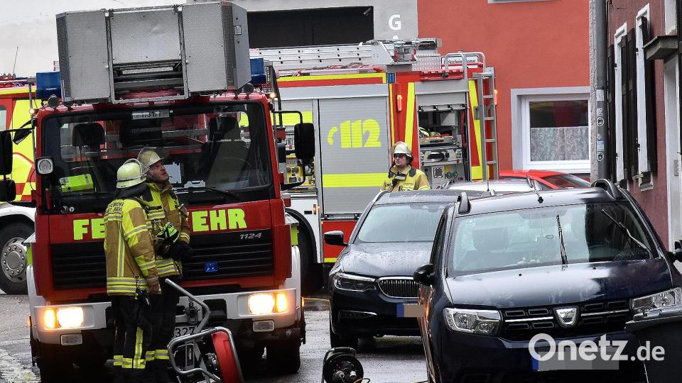 Der Blick aus der Straße Neustift zeigt die Feuerwehr in der Zehentgasse. Bild: Stephan Huber