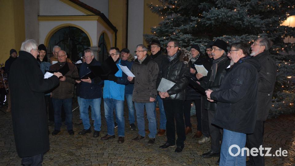 Der Männergesangverein Mitterteich trat unter der Leitung von Eduard Bauer in Aktion. Bild: jr