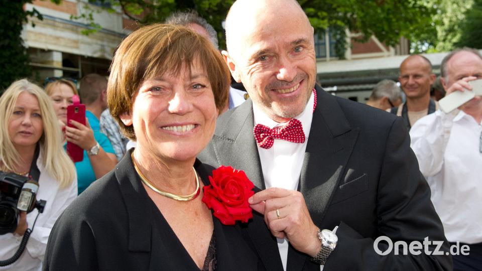 Rosi Mittermaier und Christian Neureuther bei der Eröffnung der 104. Bayreuther Festspiele. Bild: Tobias Hase
