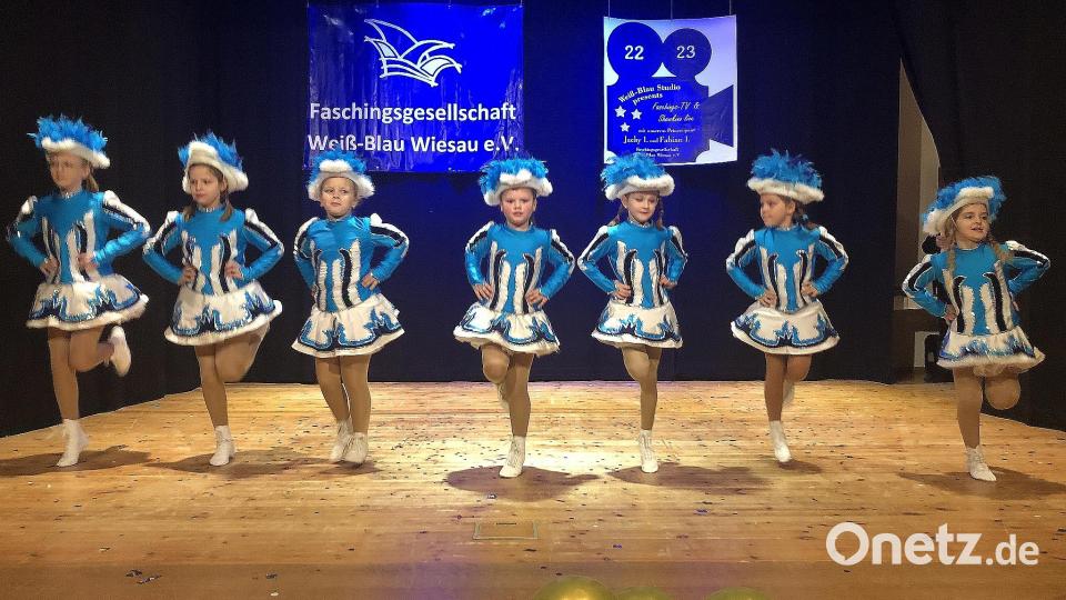 Mit ihrem Talent glänzte die von Kathrin Gleißner und Nadine Kneißl geleitete Kindergarde aus Wiesau. Bild: wro