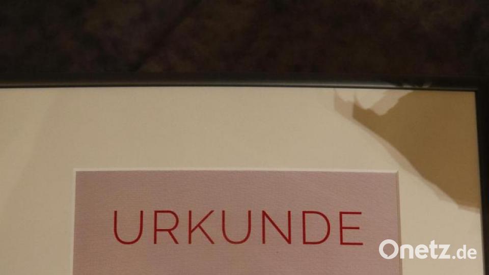 Die Urkunde. Bild: mfh