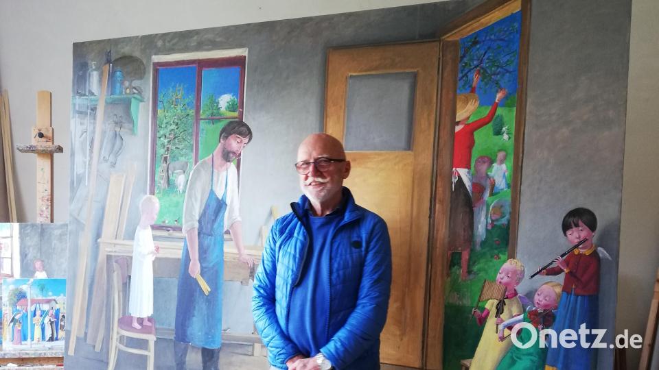 Im Atelier des Künstlers Jan Knap in Plana. Bild: Museumsquartier Tirschenreuth/exb