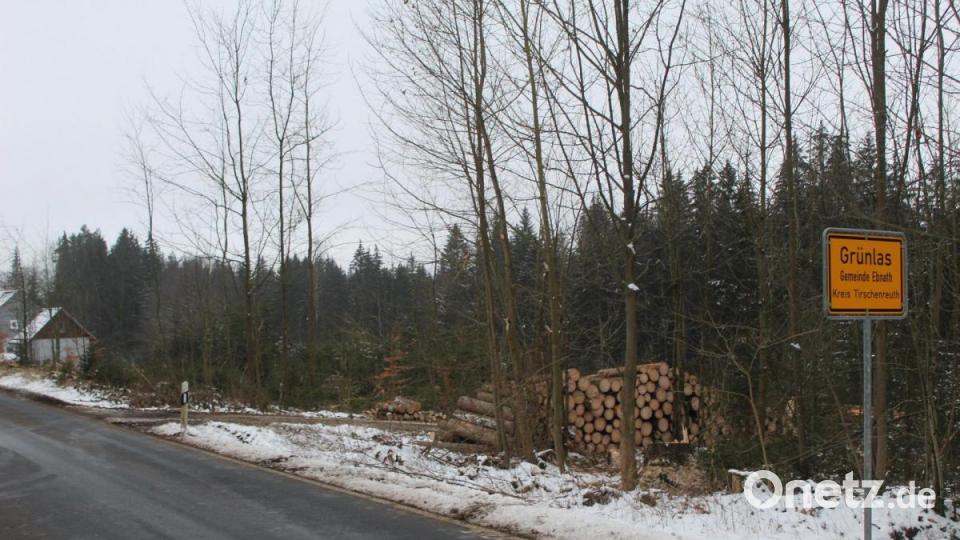 An der Straße von Nagel kommend nach Grünlas standen vergangene Woche am Dorfeingang von Grünlas größere Rodungsaktionen im Fichtenwald an. Bild: soj
