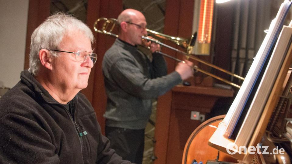 Zur Christmette begleitete Josef Härtl an der Orgel Werner Hederer an der Posaune. Archivbild: nza
