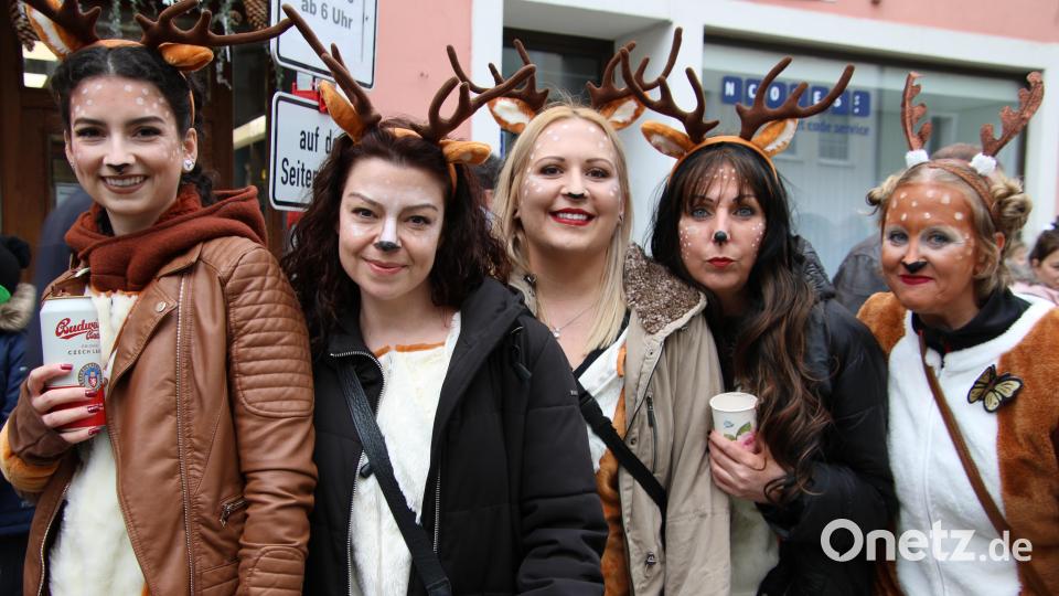 Fünf faschingsbegeisterte Zuschauerinnen. Bild: kro