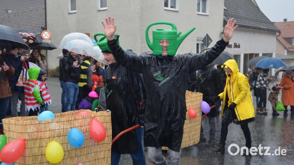 Die Siedlergemeinschaft kam, passend zum Wetter, gut behütet zum Faschingsumzug. Bild: dob