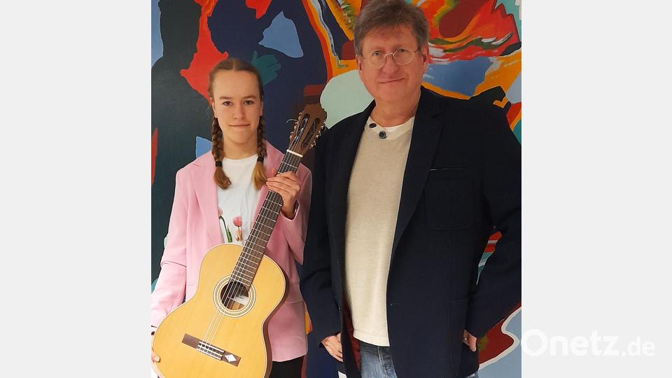 Emily Fischer und Ctibor Süsser. Bild: Kreismusikschule/exb