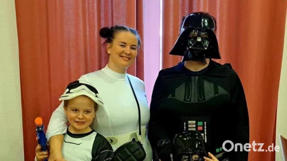 Familie Hero sicherte sich im Star Wars-Outfit den Preis für das beste Familienkostüm. Bild: kki
