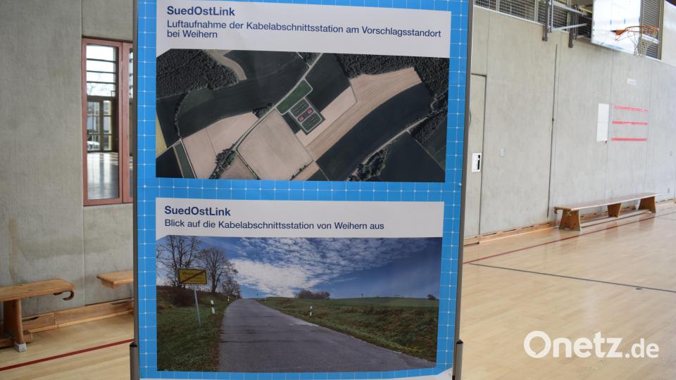 Die Info-Tafel zur Kabelabschnittsstation in Weiher stieß auf besonderes Interesse. Bild: bnr