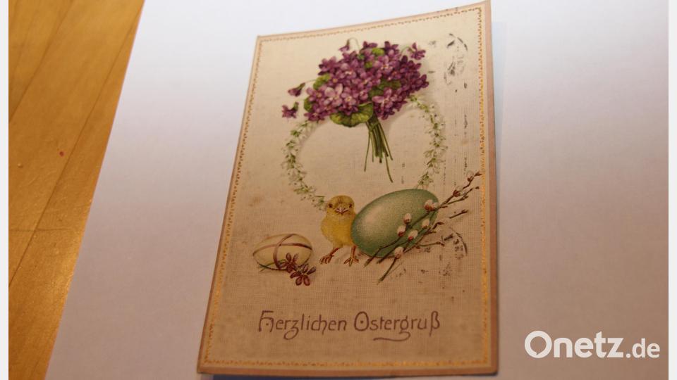 Mit dieser bezaubernden Osterkarte wurden 1911 die besten Wünsche zum Osterfest per Post übermittelt. Bild: ads