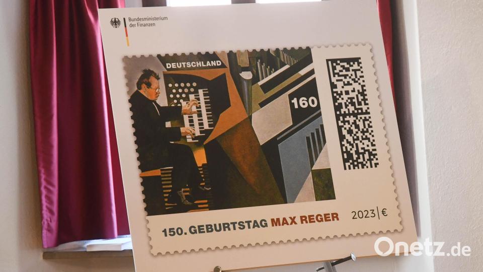So sieht die Max-Reger-Briefmarke aus. Bild: Gabi Schönberger