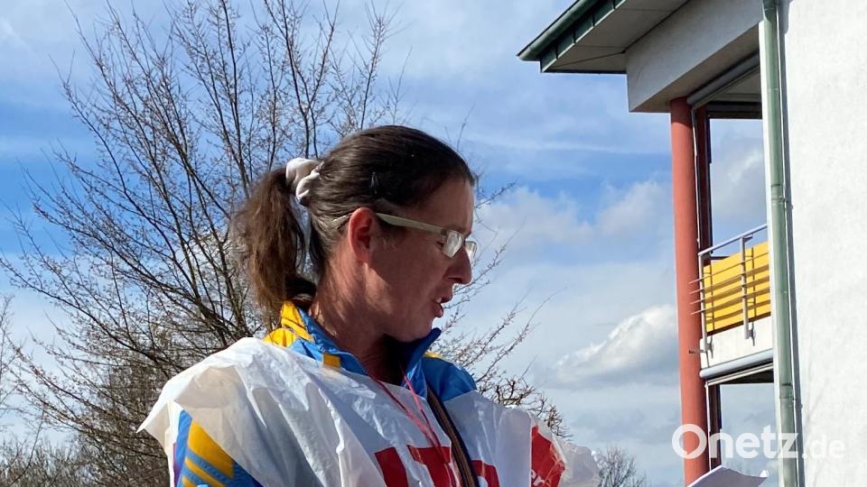 Heike Reiprich, verdi Vertrauensfrau am Krankenhaus Kemnath. Bild: Jens Gotthardt/verdi Bezirk Oberpfalz/exb