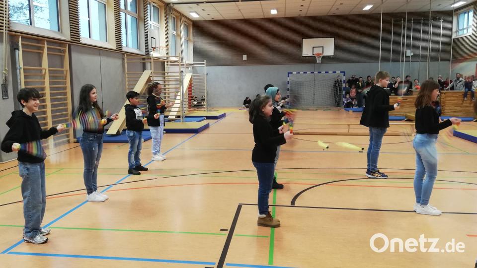 Spiel und Spaß war beim Tag der offenen Tür in der Mittelschule Altenstadt angesagt. Bild: Mittelschule/exb