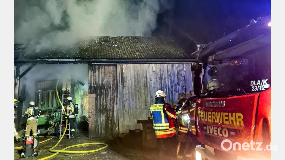 Ein Großaufgebot an Rettungskräften war bei einem Brand im Weidenberger Ortsteil Lessau im Einsatz. Bild: Kreisbrandinspektion Bayreuth