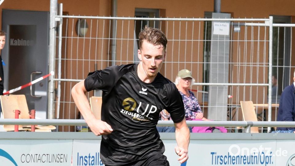 Nico Stark erzielte beim 6:0-Erfolg des FC Tirschenreuth beim SV Mitterteich II fünf Tore. Archivbild: Gebert