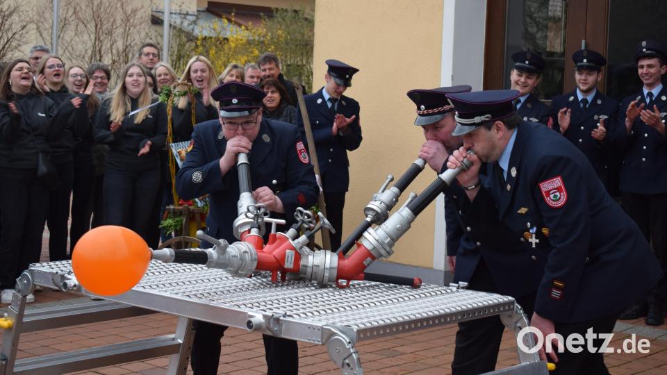 Da durfte die Puste nicht ausgehen. Gemeinsam hat die Feuerwehr Schmidgaden auch diese Prüfung gemeistert. Bild: bnr