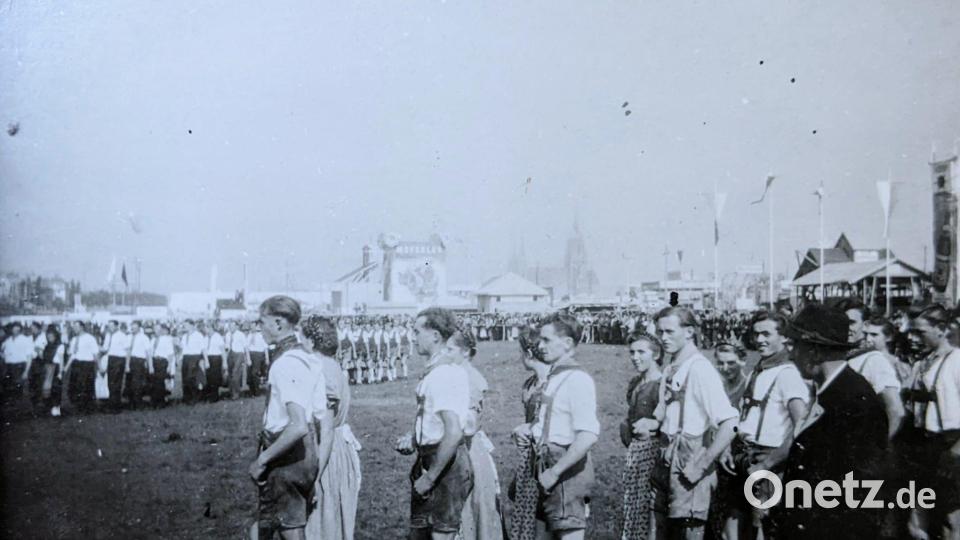Volkstanzauftritt der Landjugendgruppe Atzmannsricht beim Zentrallandwirtschaftsfest in München 1949 Archivbild: privat/Michaela Stauber/exb