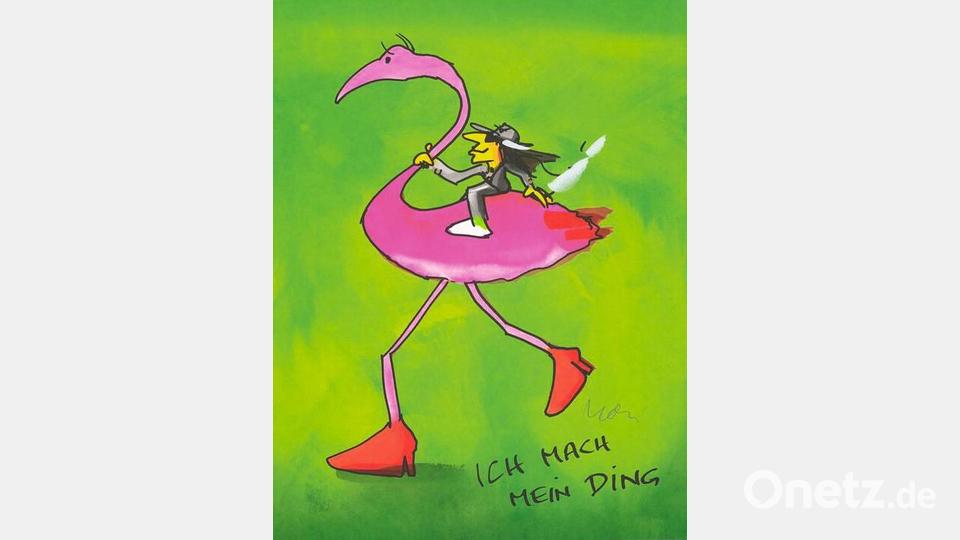 Es werden auch Werke von Sänger und Schauspieler Udo Lindenberg in der Ausstellung zu finden sein. Bild: Walentowski Galerien/exb