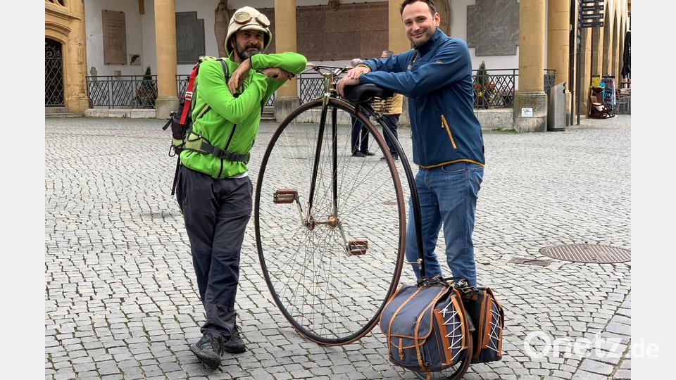 Massimo radelt derzeit durch die Oberpfalz Von Sizilien zum Nordkap