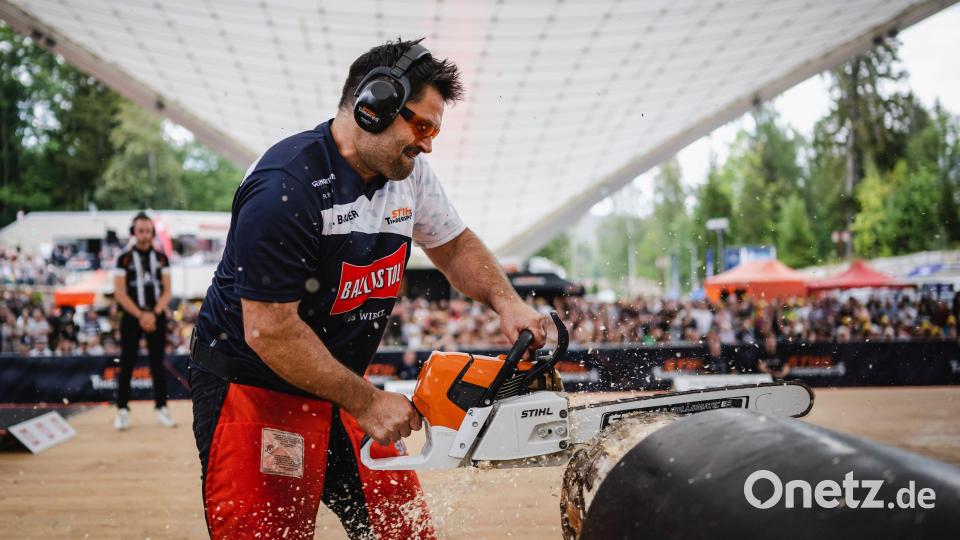 An der Stock Saw: Peter Bauer während eines Wettbewerbs 2022 in Wernigerode. Archivbild: STIHL TIMBERSPORTS®/exb