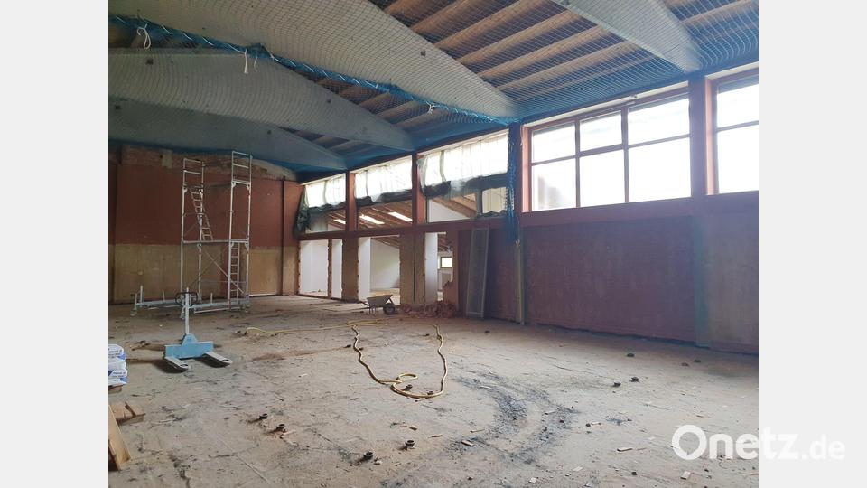 Die Schulturnhalle Ebnath wird derzeit saniert. Bild: soj