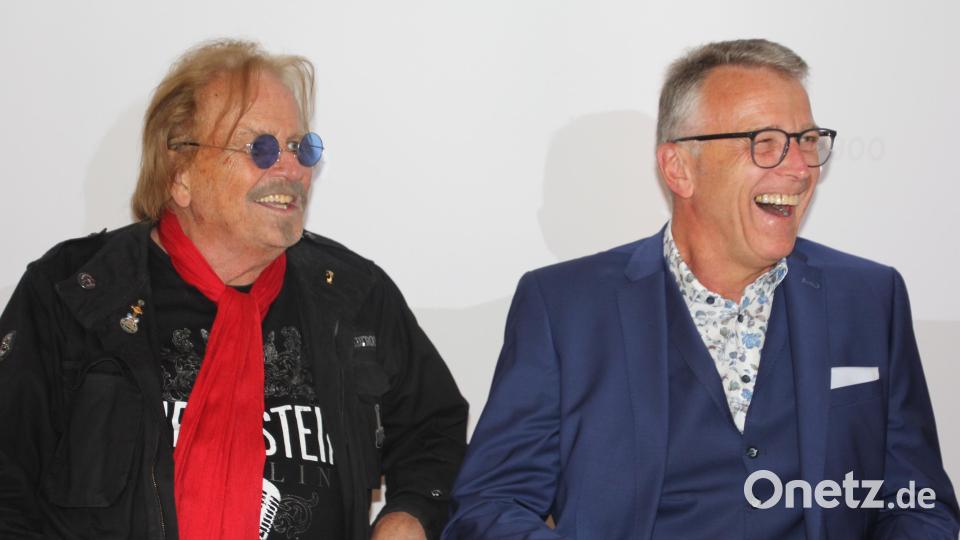 Zwei, die sich auf Anhieb verstanden: Frank Zander (links) und Bürgermeister Franz Stahl. Bild: kro