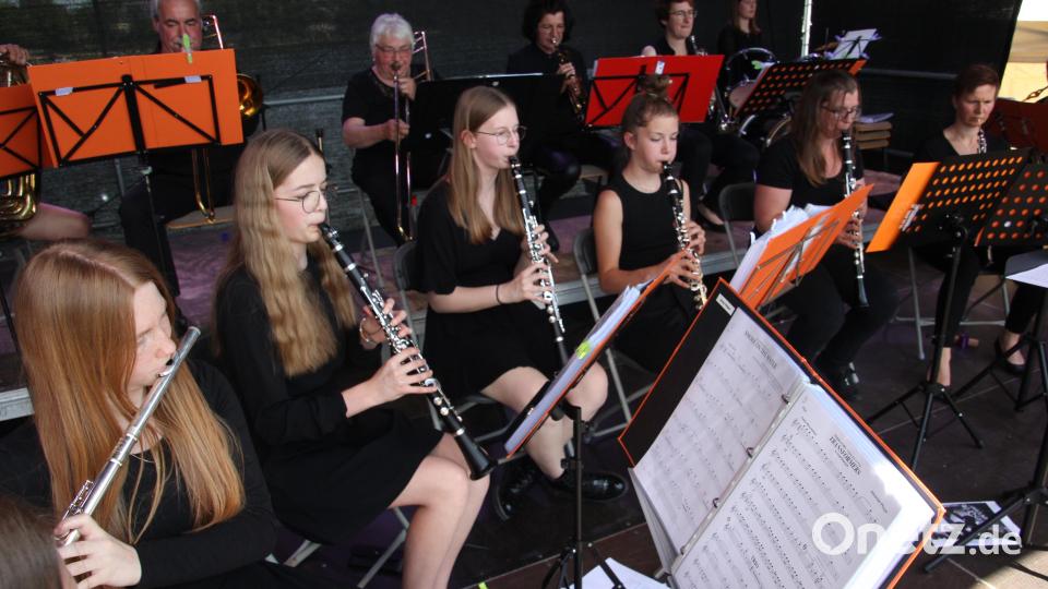 Die &quot;Start-up&quot;-Band der Großkonreuther Blasmusik gab ein eindrucksvolles Konzert. Bild: kro
