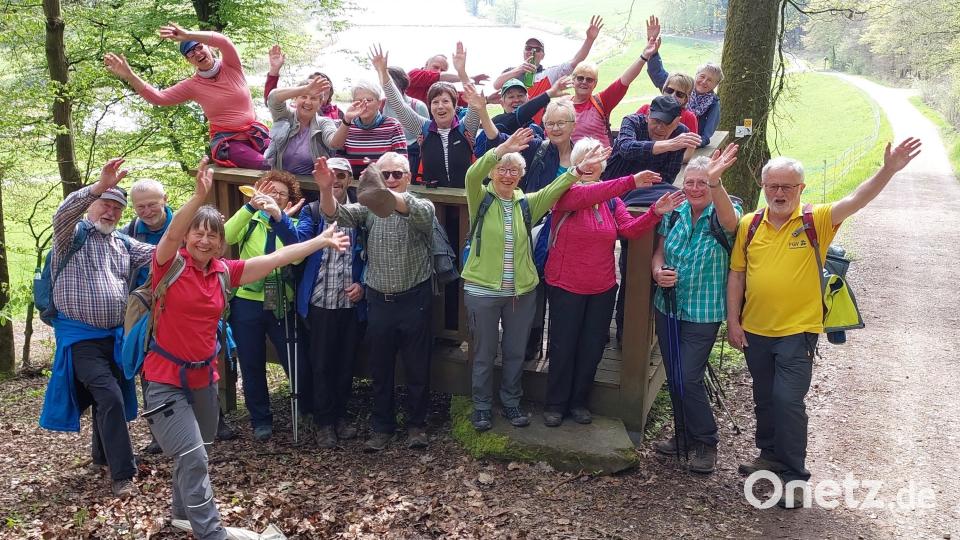 Die Teilnehmer der Viertagestour im Steigerwald hatten viel Spaß. Bild: whü