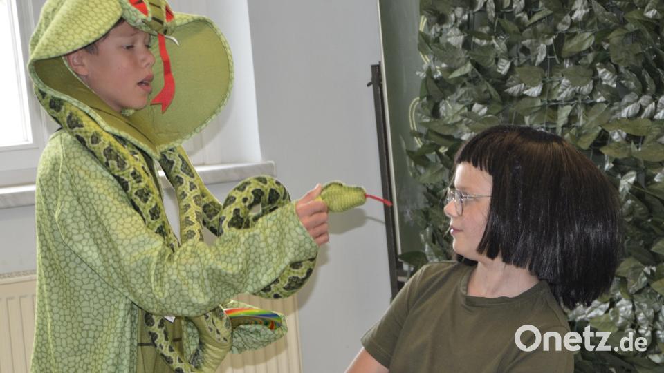 Kaa hypnotisiert Mogli. Bild: zch