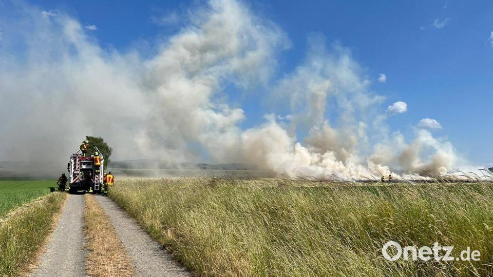 Die Rauchsäulen waren schon von weitem zu sehen. Bild: mde