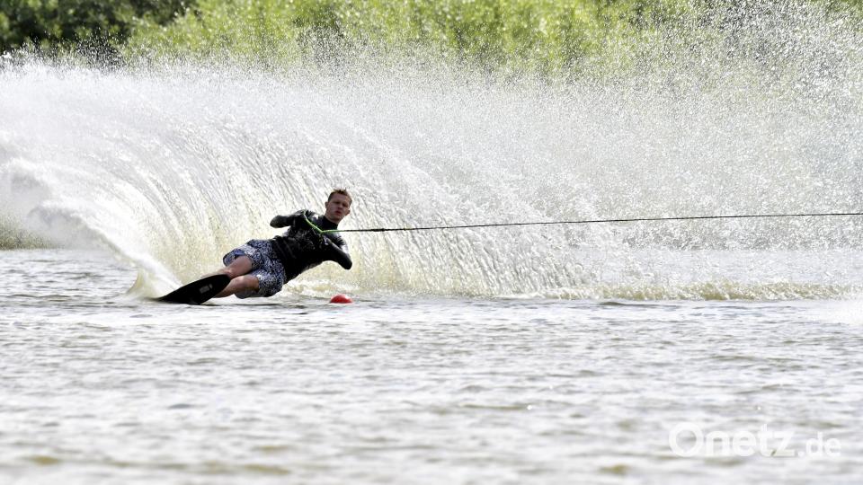 Fabio Karl vom WSC Haidweiher beim Slalom Bild: Hubert Ziegler