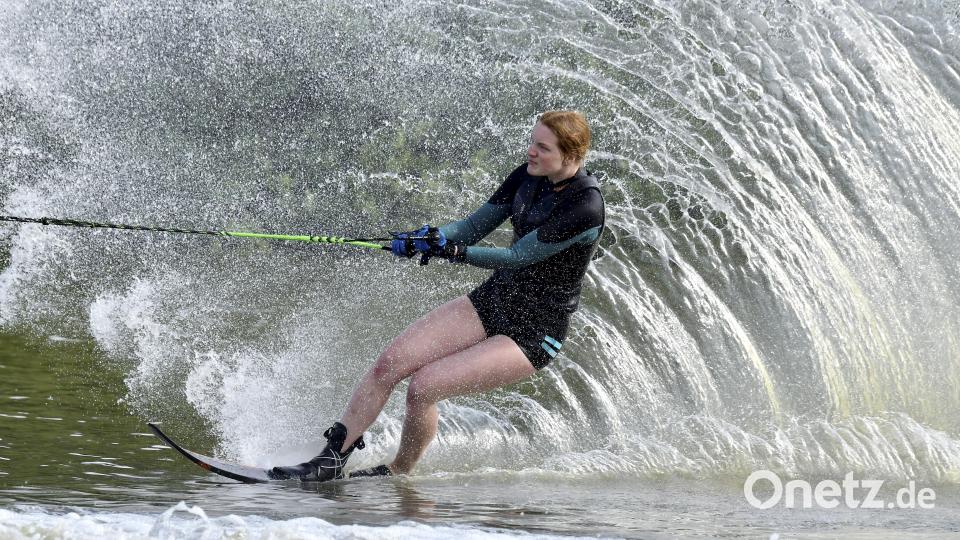 Cornelia Hubal beim Slalom. Bild: Hubert Ziegler