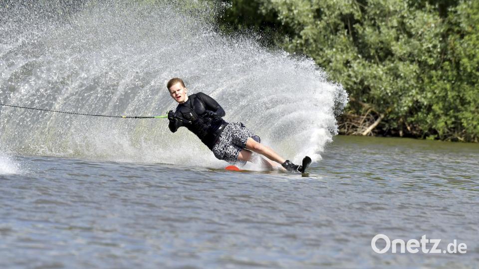 Fabio Karl vom WSC Haidweiher beim Slalom. Bild: Hubert Ziegler