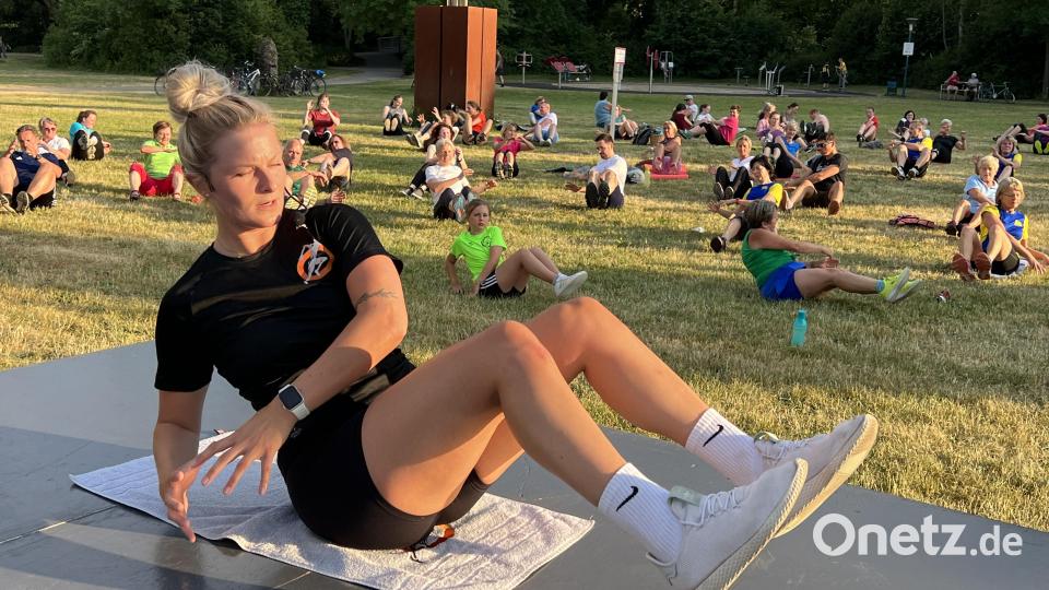 Jenni Hermann leitete das Power-Workout. Bild: Heike Unger