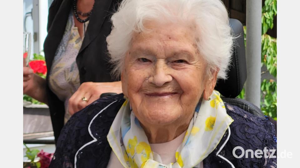 Maria Lobinger feierte ihren 104. Geburtstag. Bild: Eckl/exb