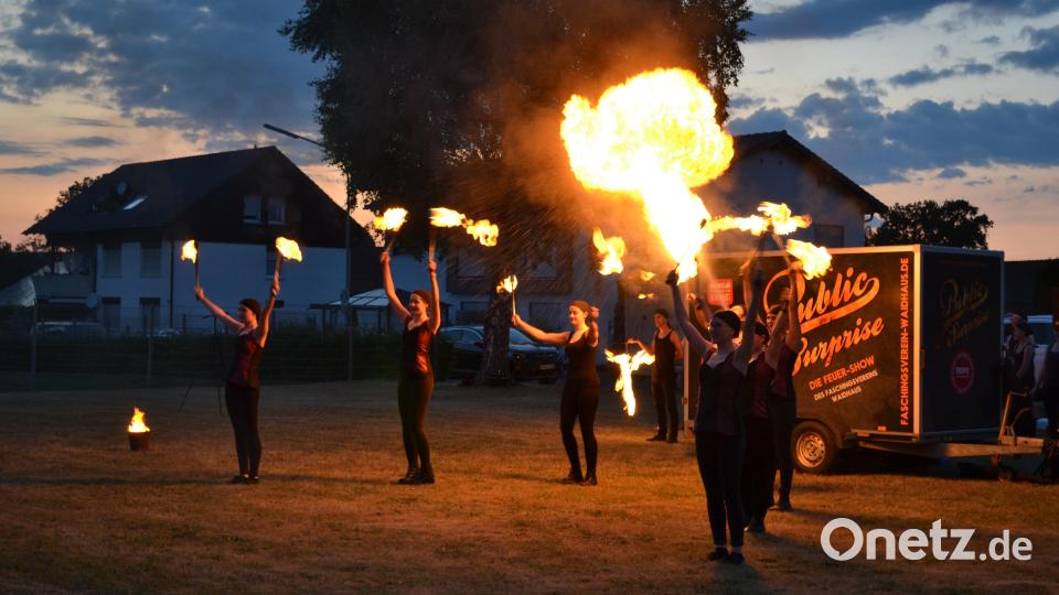 Die Feuershow des Waidhauser Faschingsverein kann sich sehen lassen. Bild: kki