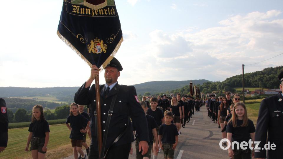 Auch die Nunzenrieder Wehr warb für ihr Jubiläumsfest im nächsten Jahr. Bild: frd