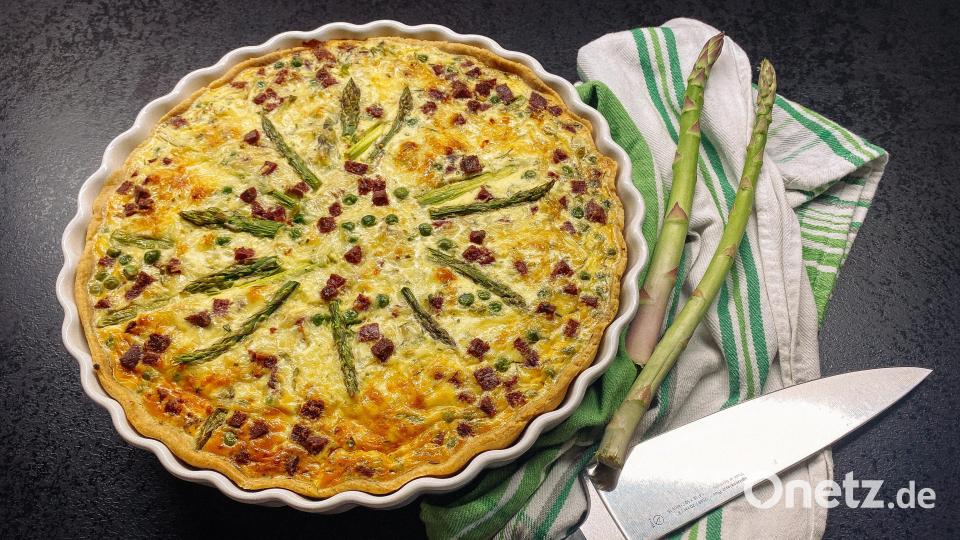 Die fertige Spargel-Quiche. Bild: Judith Zeitler, AELF Tirschenreuth-Weiden